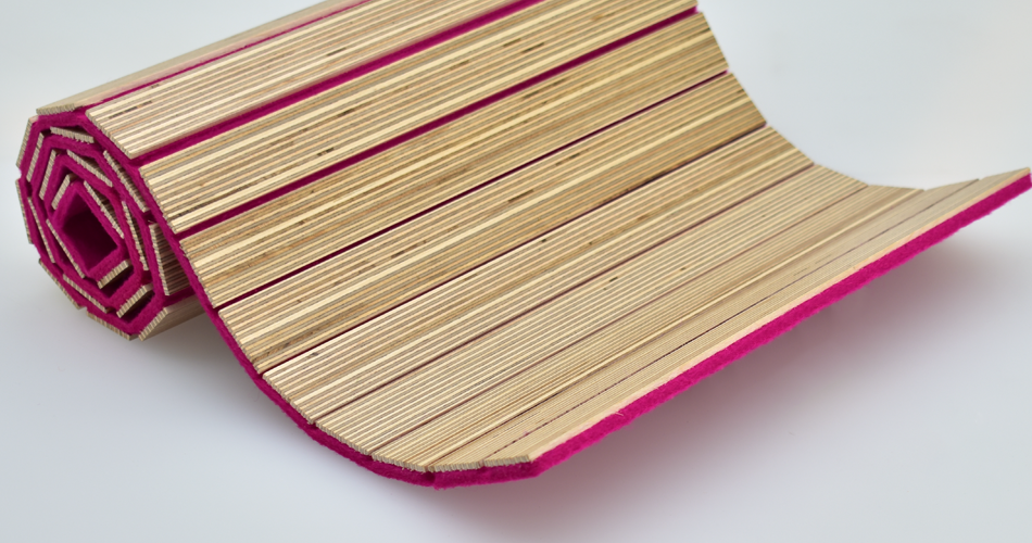 Acoustic - Wool felt flexible for wall, ceiling, furniture and sharply curved or flexible forms